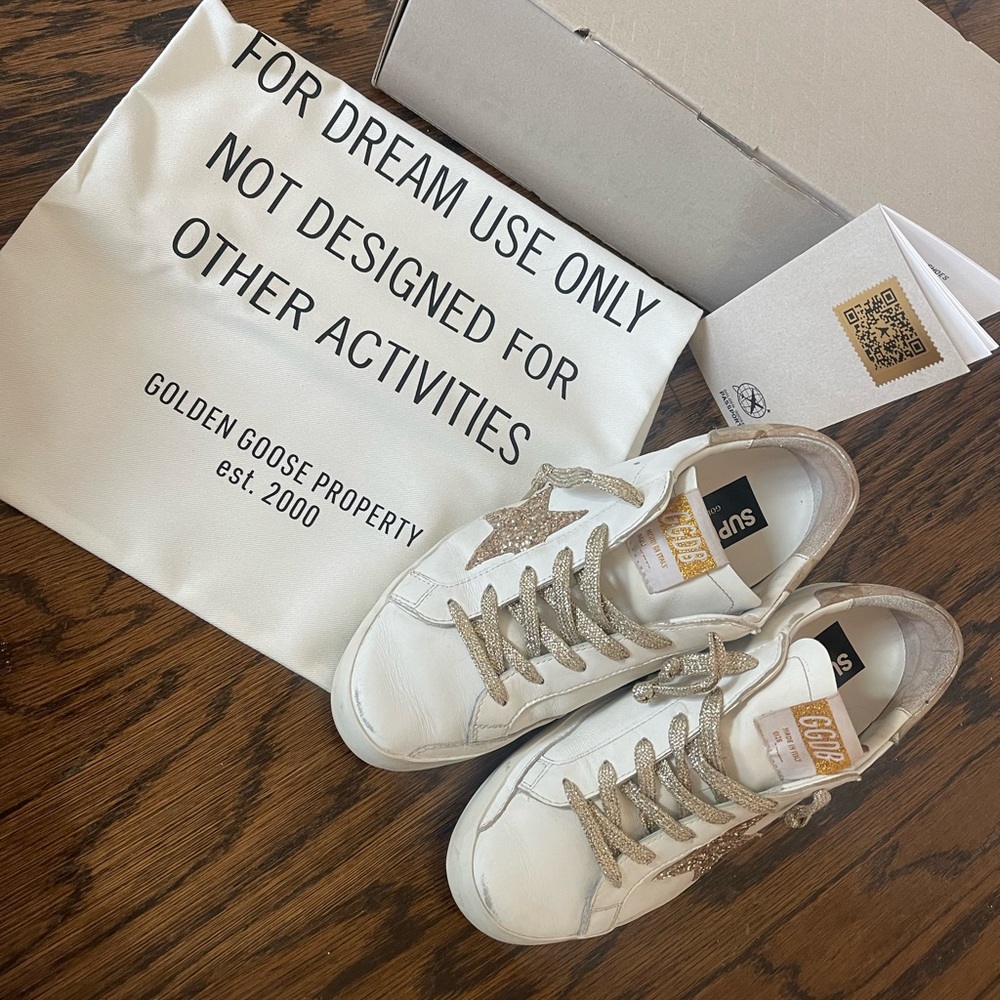 Authentic gold Golden Goose shoes